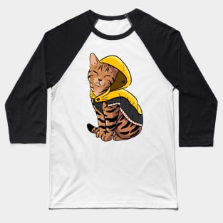 Raincoat Cat Baseball T-Shirt